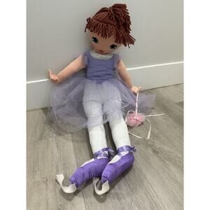 🦄Well-Made Toy /"La Bella Ballerina" Girl Doll w/Lavender Tutu Soft Body Plush!